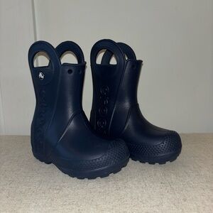 Crocs Kids Navy Blue Rain Boots